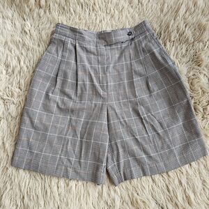 Elegant Plaid High Waist Women's Shorts